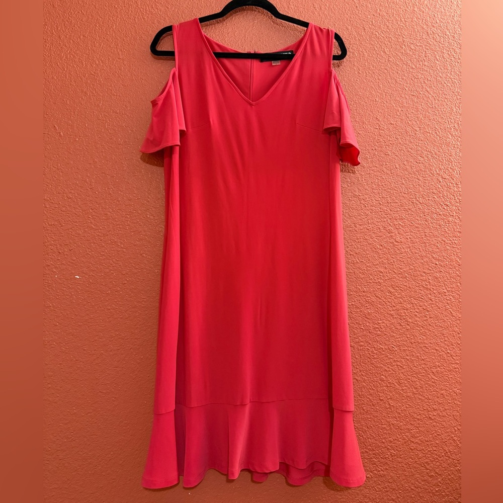 Karl Lagerfeld Vibrant Pink Cold Shoulder Dress